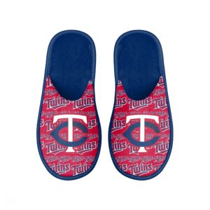 Men's FOCO Minnesota Twins Scuff Logo Slide Slippers
