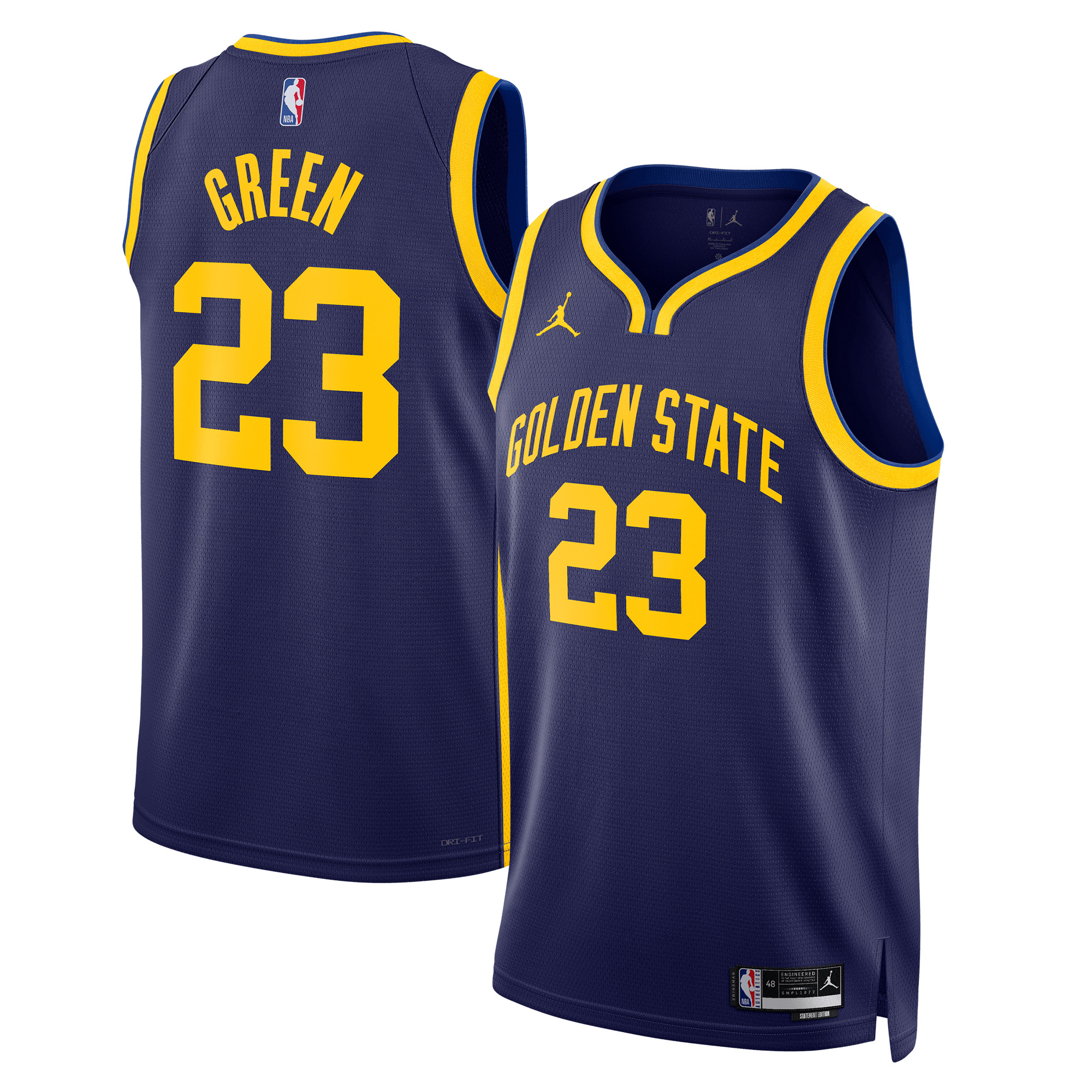 Unisex Jordan Brand Draymond Green Navy Golden State Warriors Swingman Jersey - Statement Edition - Image 2