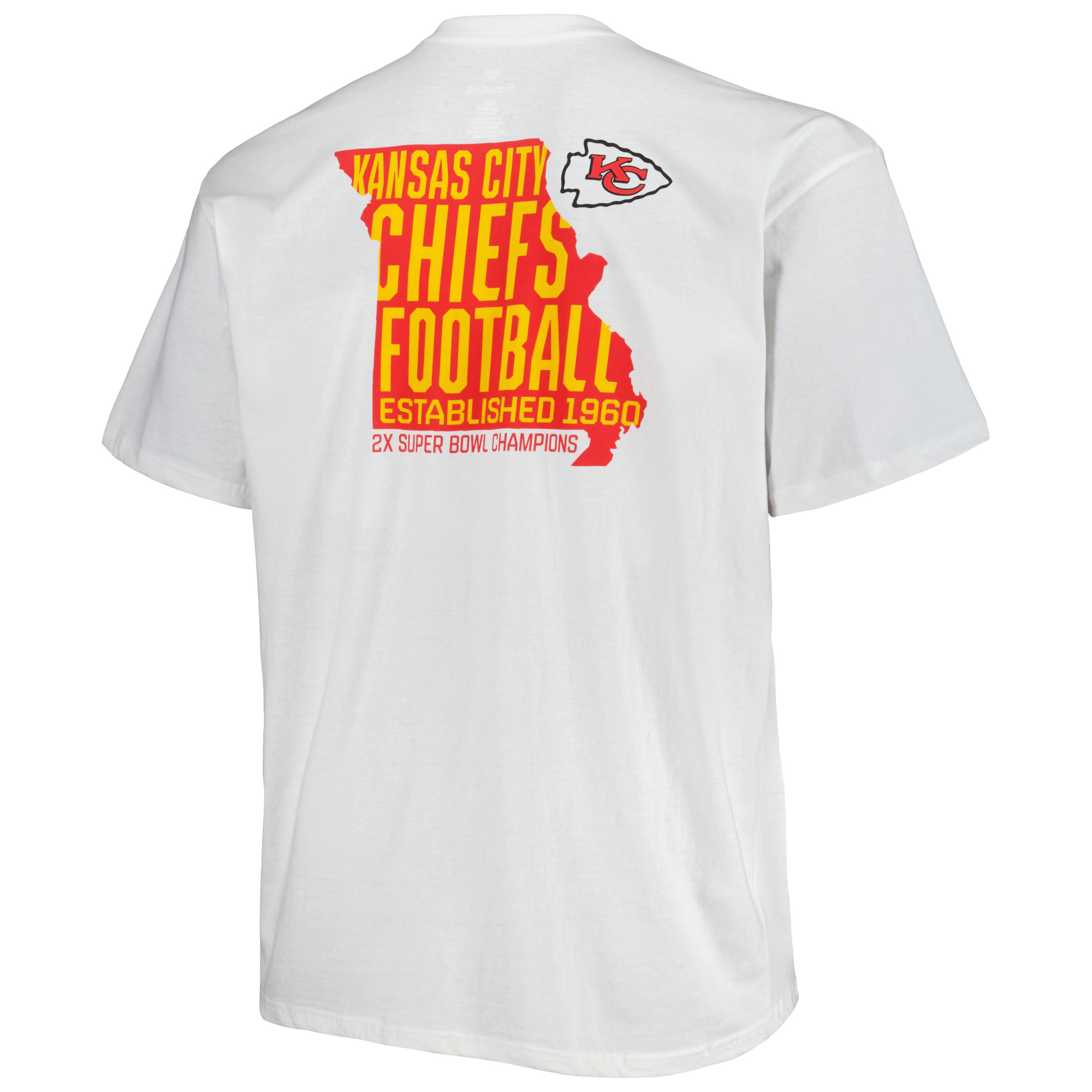 Men's Fanatics White Kansas City Chiefs Big & Tall Hometown Collection Hot Shot T-Shirt - Image 4