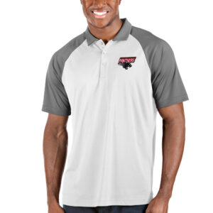 Men's Antigua White/Gray Clark Atlanta University Panthers Nova Polo