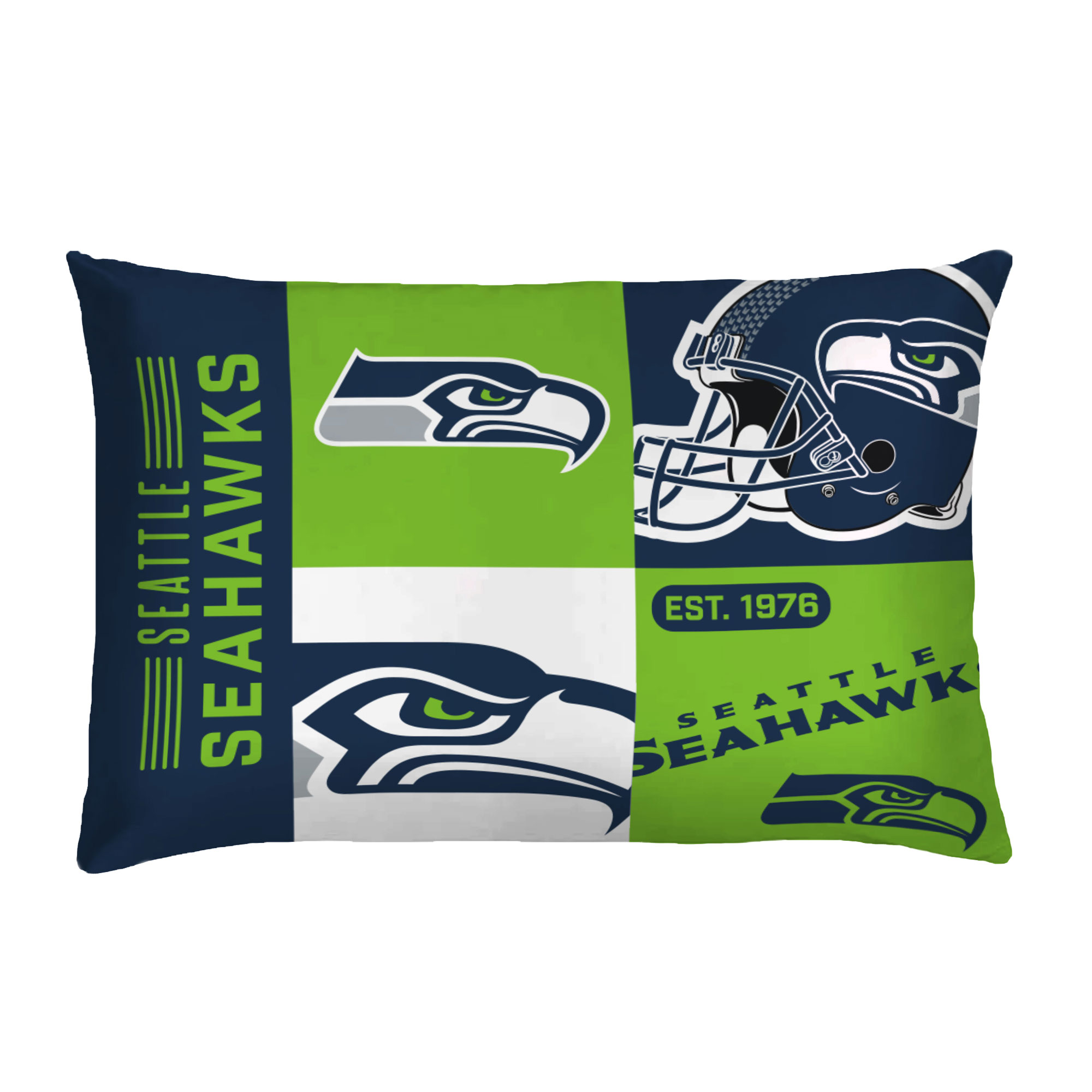 Seattle Seahawks Block Logo Three Piece Full/Queen Bed Set - Image 4