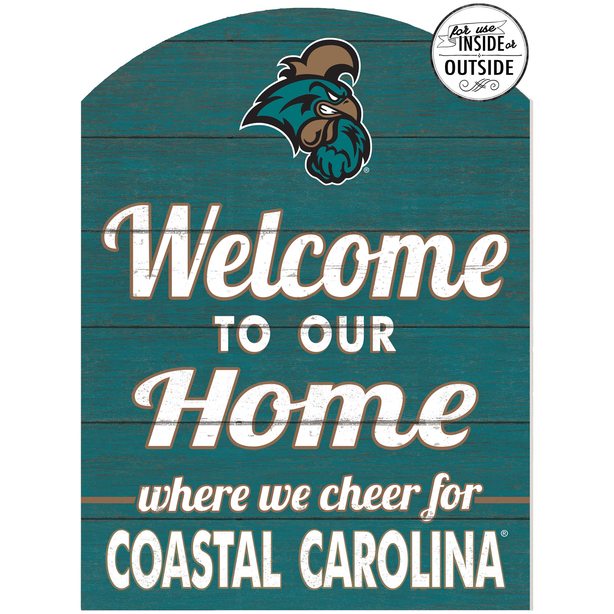 Teal Coastal Carolina Chanticleers 16'' x 22'' Marquee Sign - Image 2