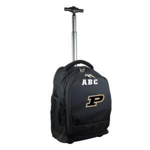 MOJO Black Purdue Boilermakers 19'' Personalized Premium Wheeled Backpack