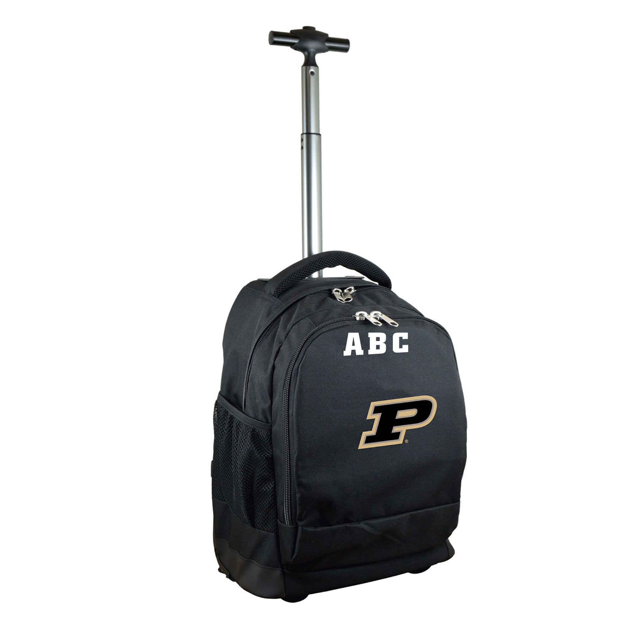 MOJO Black Purdue Boilermakers 19'' Personalized Premium Wheeled Backpack