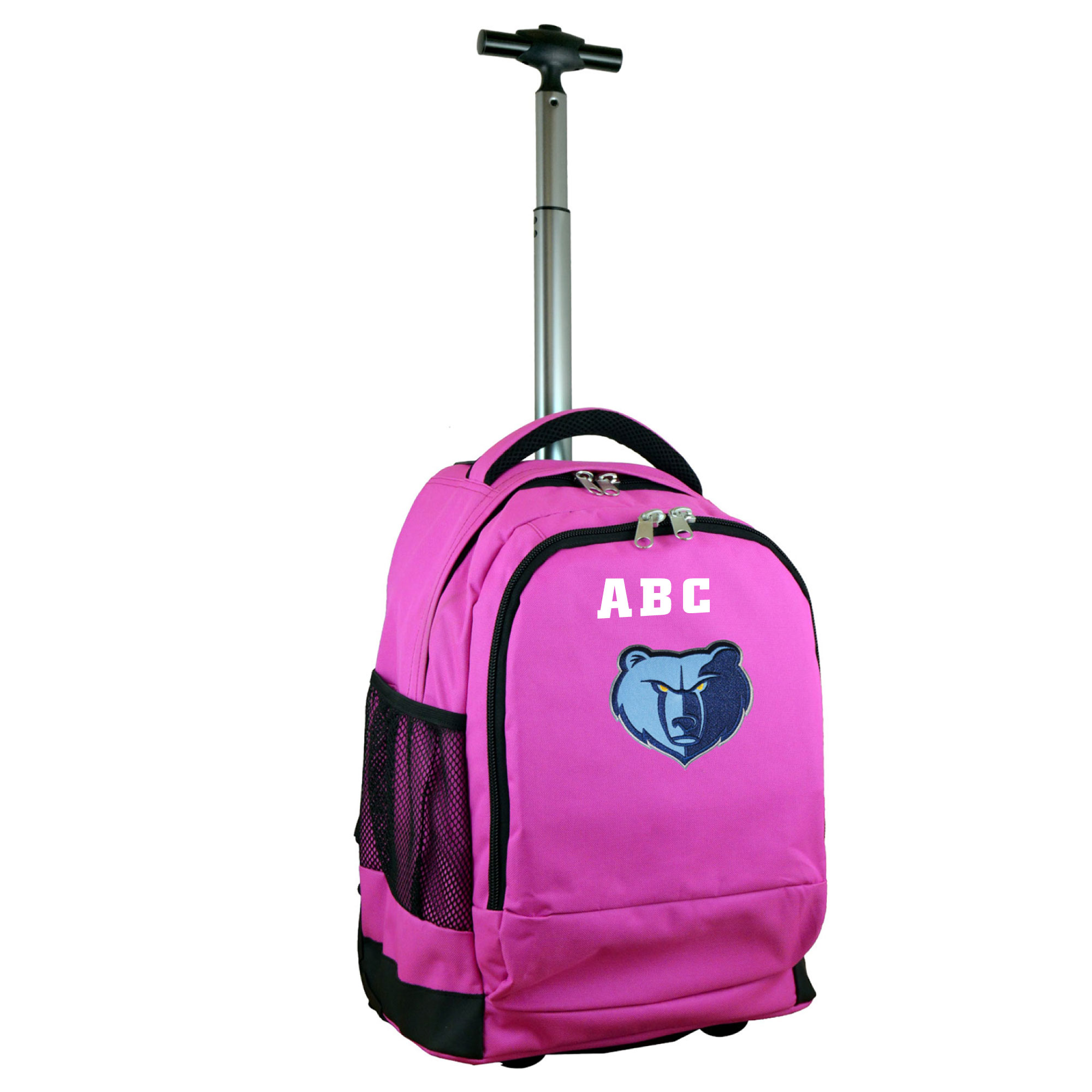 MOJO Pink Memphis Grizzlies 19'' Personalized Premium Wheeled Backpack