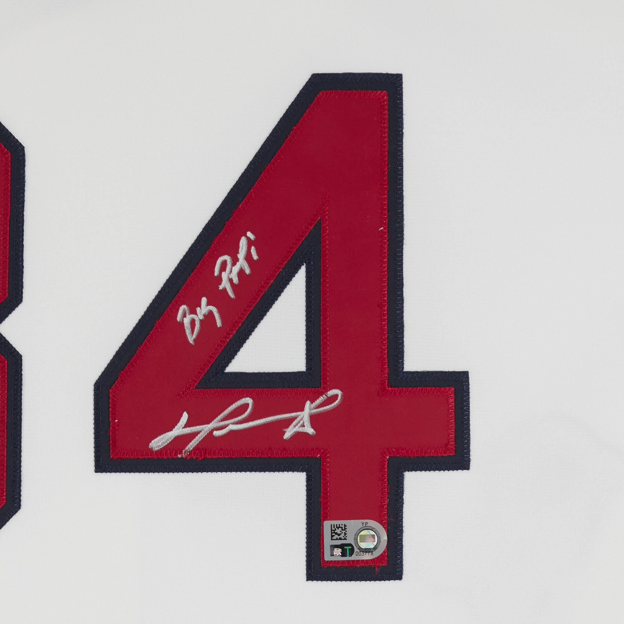 White Boston Red Sox Autographed Mitchell & Ness Authentic Jersey with "Big Papi" Inscription - Image 5