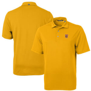 Men's Cutter & Buck Gold Tuskegee Golden Tigers Virtue Eco Pique Recycled Polo