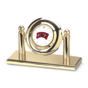 Gold UNLV Rebels Team Logo Arcade Desk Clock