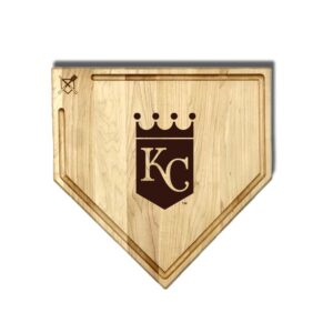 Baseball BBQ Kansas City Royals 17'' x 17'' Home Plate Cutting Board with Trough