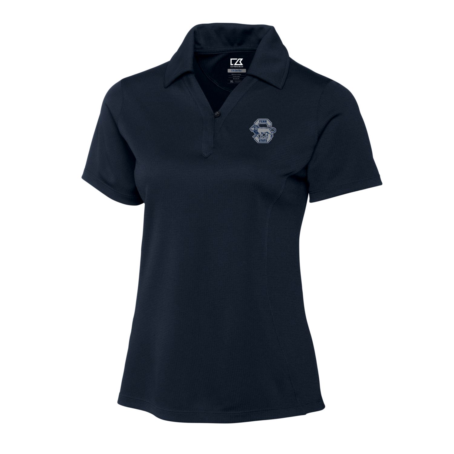 Women's Cutter & Buck Navy Penn State Nittany Lions CB DryTec Genre Textured Solid Polo - Image 6