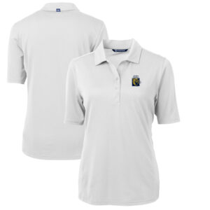 Women's Cutter & Buck White FIU Panthers Team Virtue Eco Pique Recycled Polo