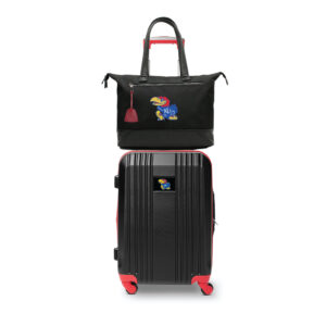 MOJO Kansas Jayhawks Premium Laptop Tote Bag and Luggage Set
