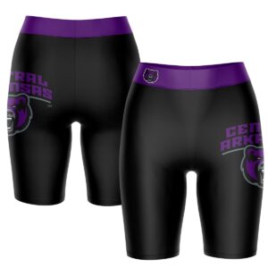 Women's Black/Purple Central Arkansas Bears Plus Size Logo Bike Shorts