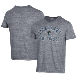Men's Champion Gray Sugar Land Space Cowboys Ultimate Tri-Blend T-Shirt