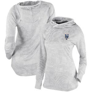 Women's Columbia  White New York Mets Omni-Wick Sunday Ball Pullover Hoodie