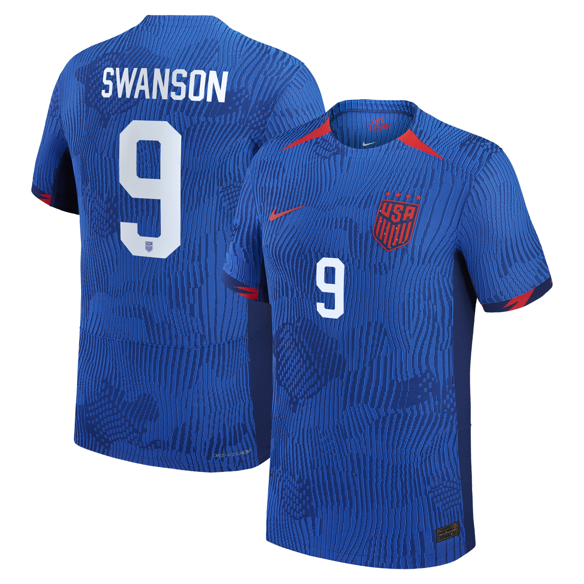 Men's Nike Mallory Swanson Royal USWNT 2023 Away Authentic Jersey