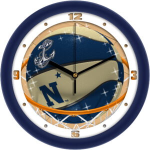 Navy Midshipmen 11.5" Suntime Slam Dunk Wall Clock