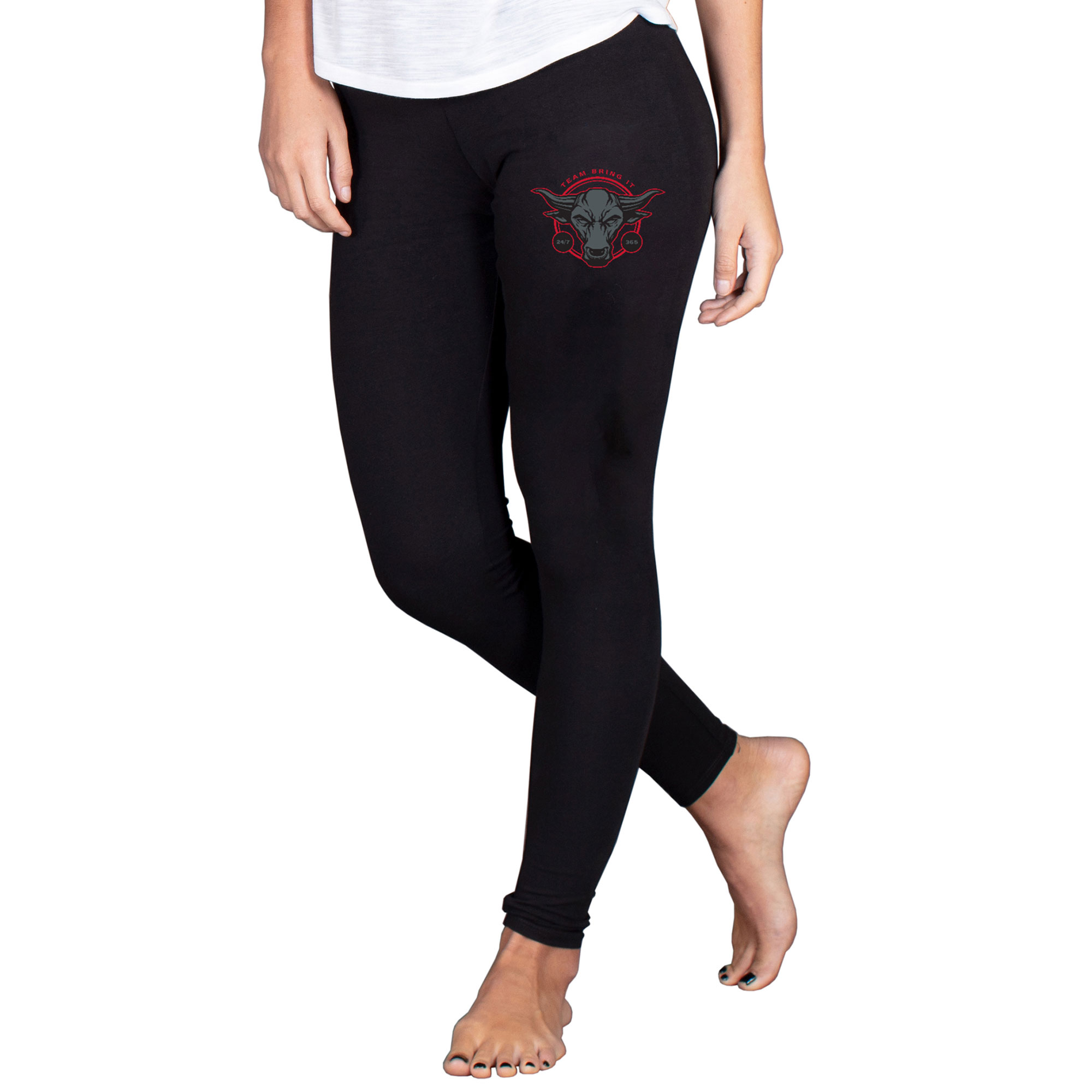 Women's Concepts Sport Black The Rock Fraction Leggings