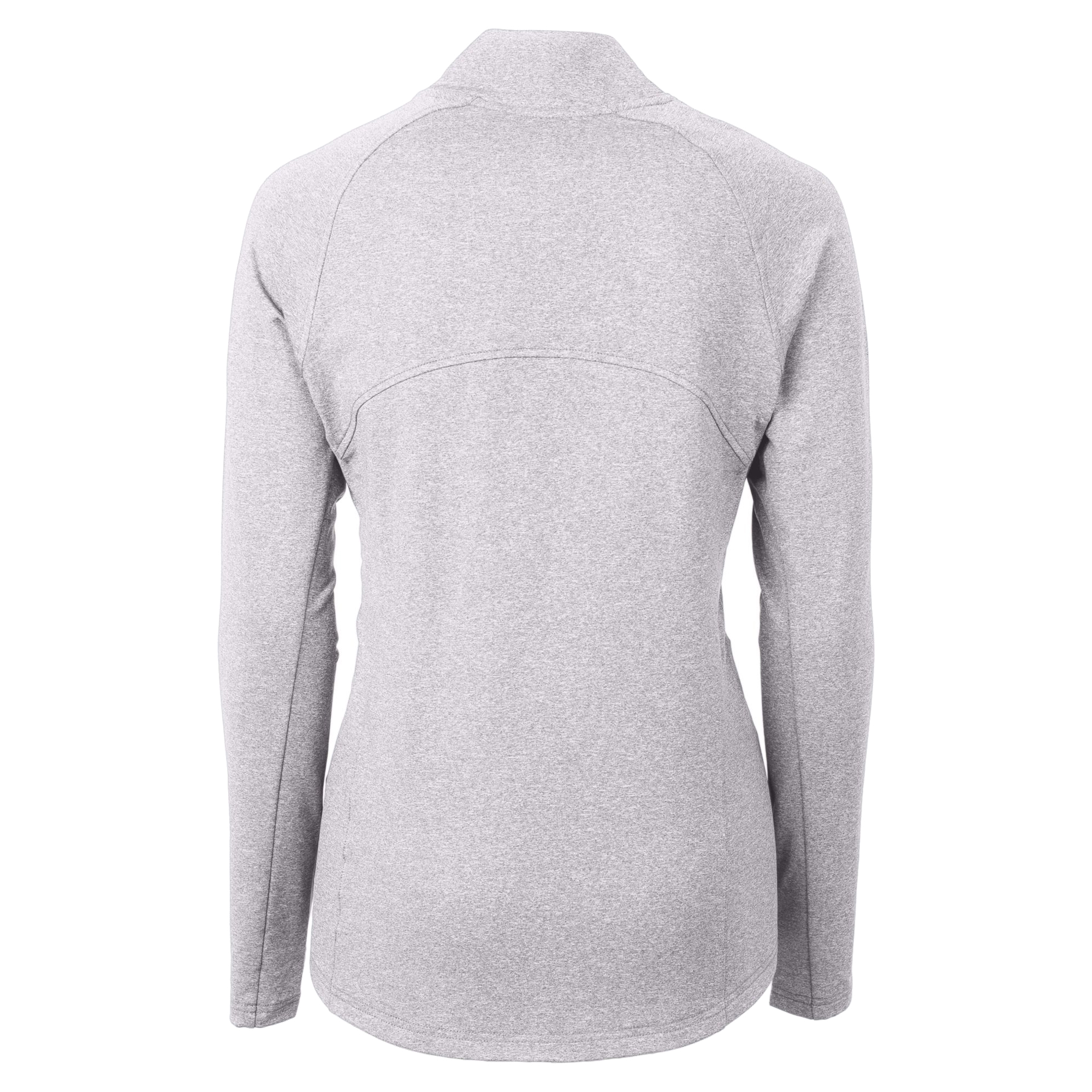 Women's Cutter & Buck Heather Gray NC State Wolfpack Adapt Eco Knit Heather Recycled Full-Zip Jacket - Image 4