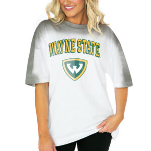 Women's Gameday Couture  White Wayne State Warriors Interception Oversized T-Shirt