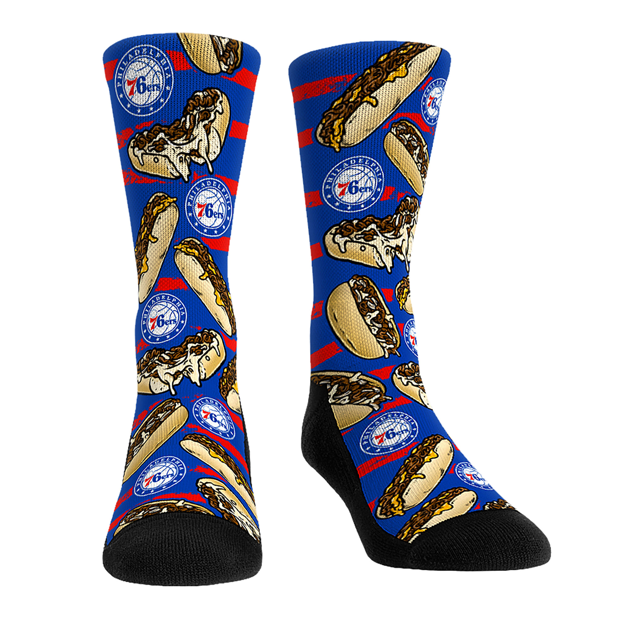 Men's Rock Em Socks Philadelphia 76ers Cheesesteaks Underwear and Crew Socks Combo Pack - Image 7