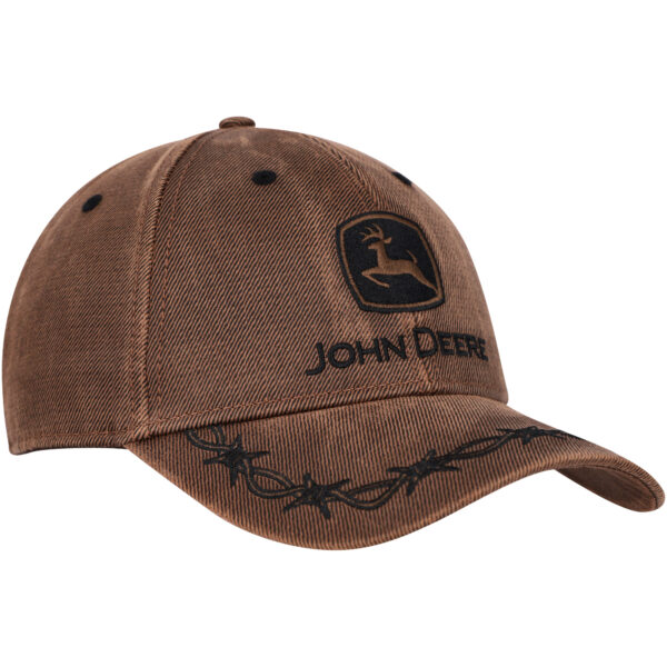 Men’s Brown John Deere Oil Skin Trademark Adjustable Hat - Image 9