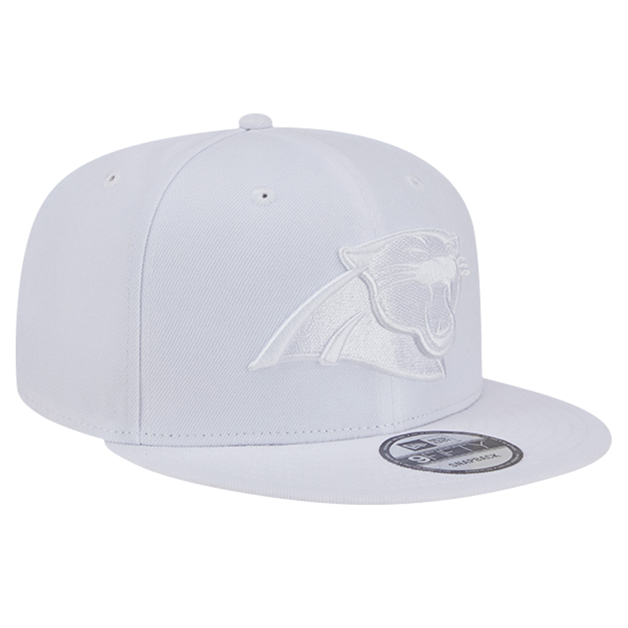 Men's New Era Carolina Panthers Main White on White 9FIFTY Snapback Hat - Image 4