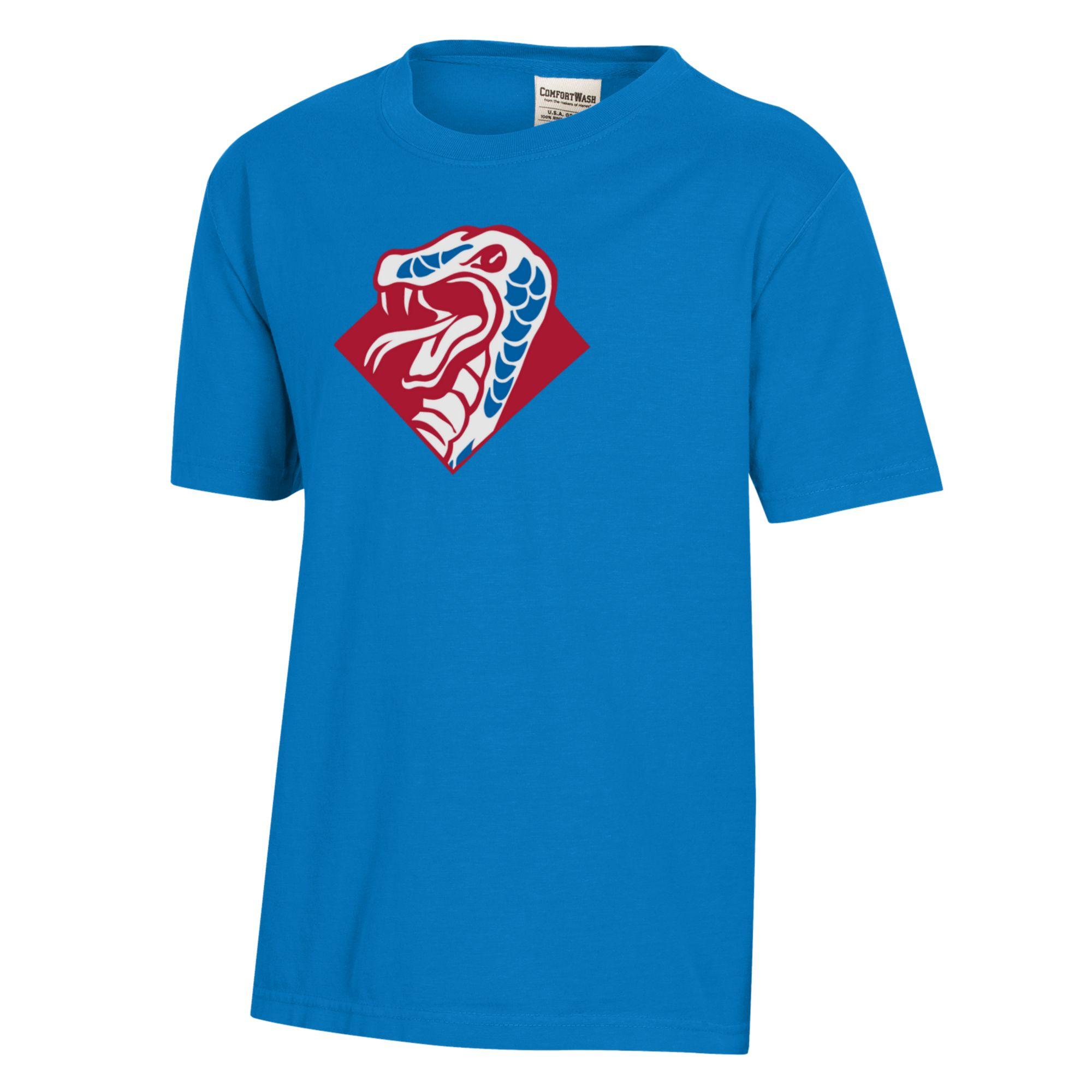 Youth Royal Florida Southern Mocs Logo Comfort Wash T-Shirt - Image 6