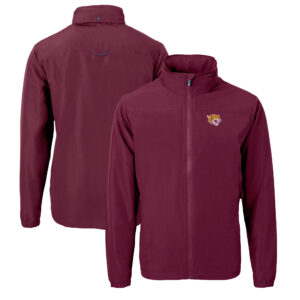 Men's Cutter & Buck Maroon Bethune-Cookman Wildcats Charter Eco Recycled Full-Zip Jacket