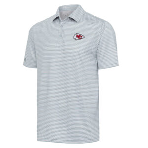 Men's Antigua  Gray Kansas City Chiefs Skills Polo