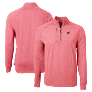 Men's Cutter & Buck  Cardinal Arizona Cardinals  Adapt Eco Knit Quarter-Zip Pullover Top