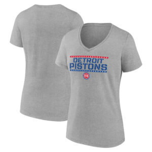 Women's  Gray Detroit Pistons Hoops For Troops Training V-Neck T-Shirt
