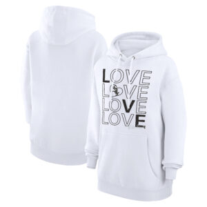 Women's G-III 4Her by Carl Banks  White Chicago White Sox Love Graphic Fleece Hoodie