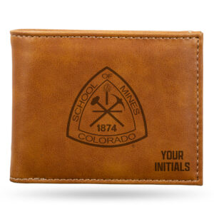 Brown Colorado School of Mines Orediggers Personalized Billfold Wallet