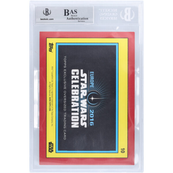 David Prowse Autographed 2016 Topps Star Wars Celebration Europe Oversized #10 BGS Authenticated Card with "Join Me" and "Is Darth Vader" Inscriptions - Image 6