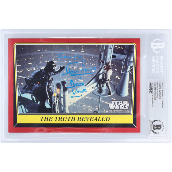 David Prowse Autographed 2016 Topps Star Wars Celebration Europe Oversized #10 BGS Authenticated Card with "Join Me" and "Is Darth Vader" Inscriptions - Image 4
