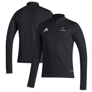 Men's adidas Black Louisiana Ragin' Cajuns Sideline Entrada22 Quarter-Zip Pullover Top
