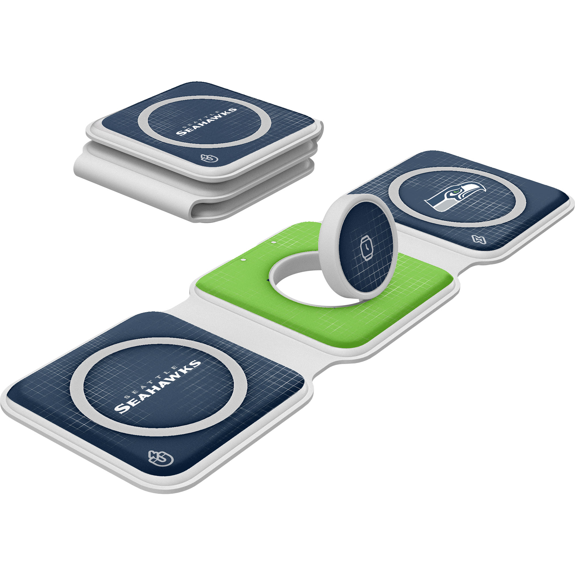 Keyscaper Seattle Seahawks 3-in-1 Foldable Charger