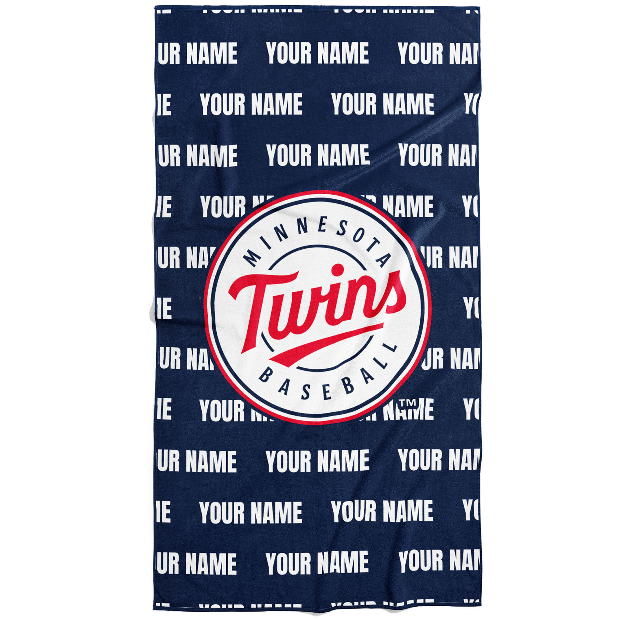 Chad & Jake Minnesota Twins 30" x 60" Personalized Repeat Vertical Towel