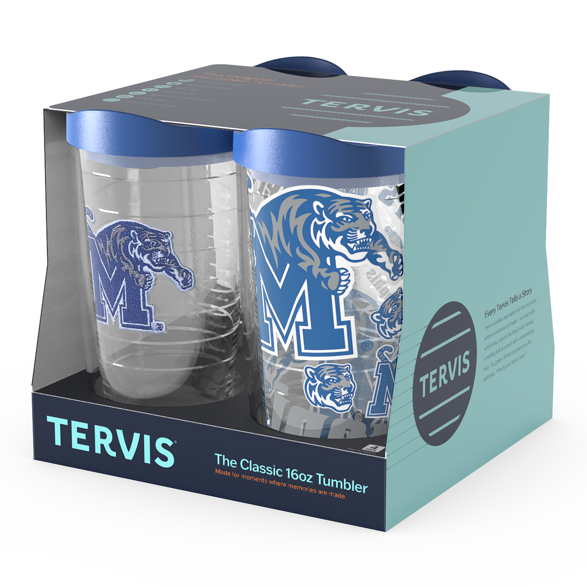 Tervis Memphis Tigers Four-Pack 16oz. Classic Tumbler Set - Image 3