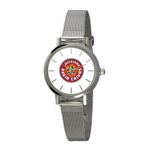 Women's  Silver Louisiana Ragin' Cajuns Plexus Stainless Steel Watch