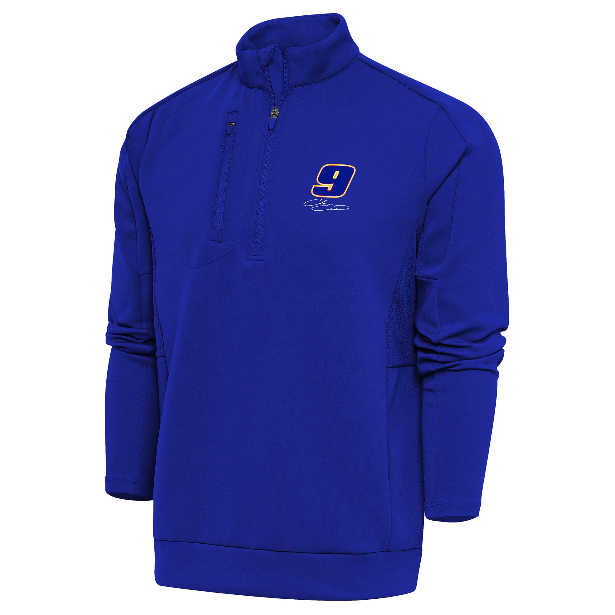 Men's Antigua Royal Chase Elliott Generation Quarter-Zip Pullover Top