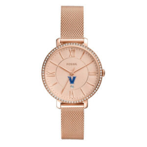 Women's Fossil Rose Gold Villanova Wildcats Jacqueline Stainless Steel Watch