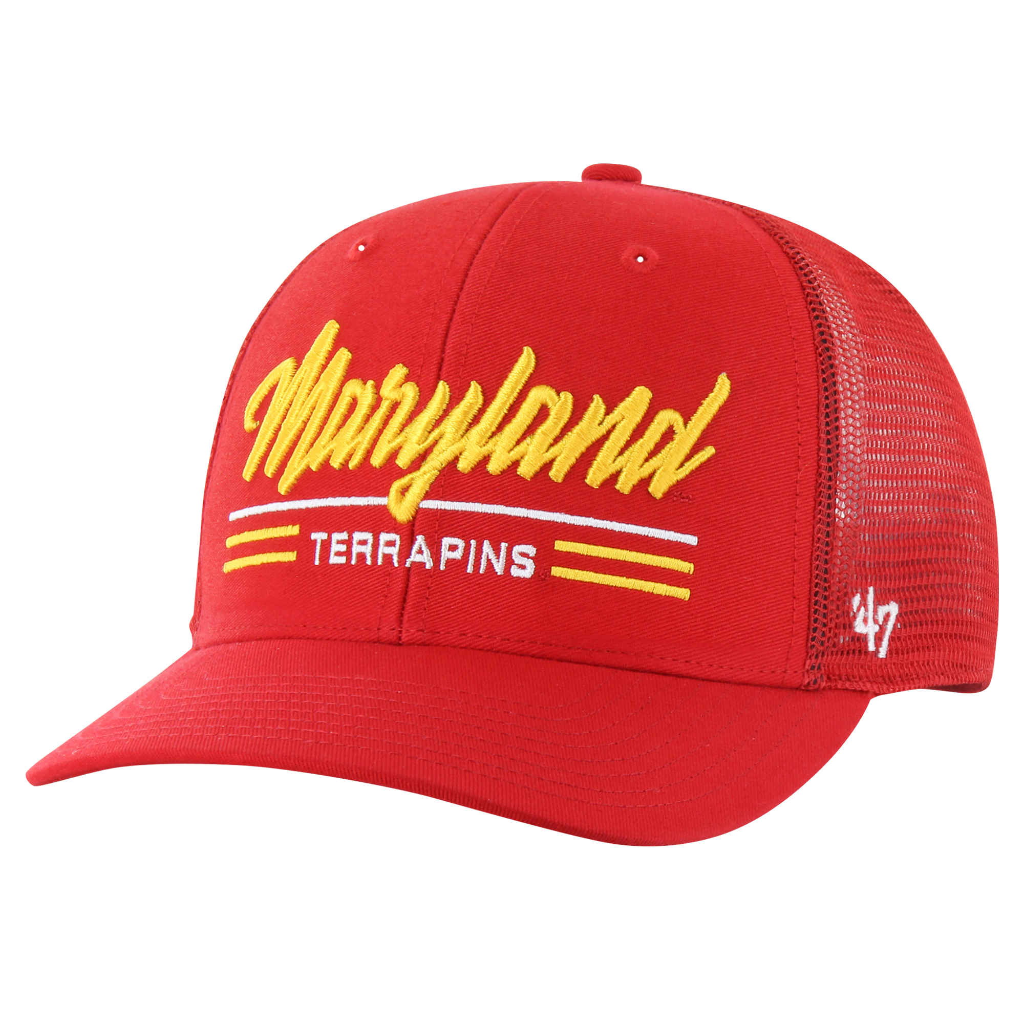 Men's '47 Red Maryland Terrapins Garner Trucker Adjustable Hat - Image 2