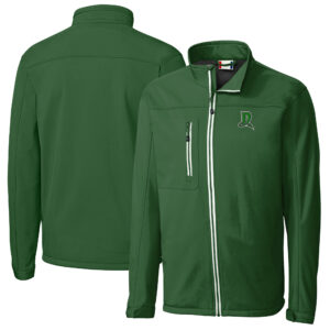 Men's Cutter & Buck  Green Dayton Dragons  Clique Telemark Eco Stretch Softshell Full-Zip Jacket