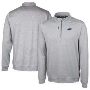 Men's Cutter & Buck  Gray West Michigan Whitecaps Stealth Heathered Quarter-Zip Top