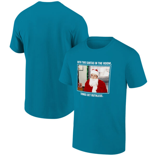Men's Ripple Junction Turquoise The Office Santa Quote Holiday Graphic T-Shirt - Image 7