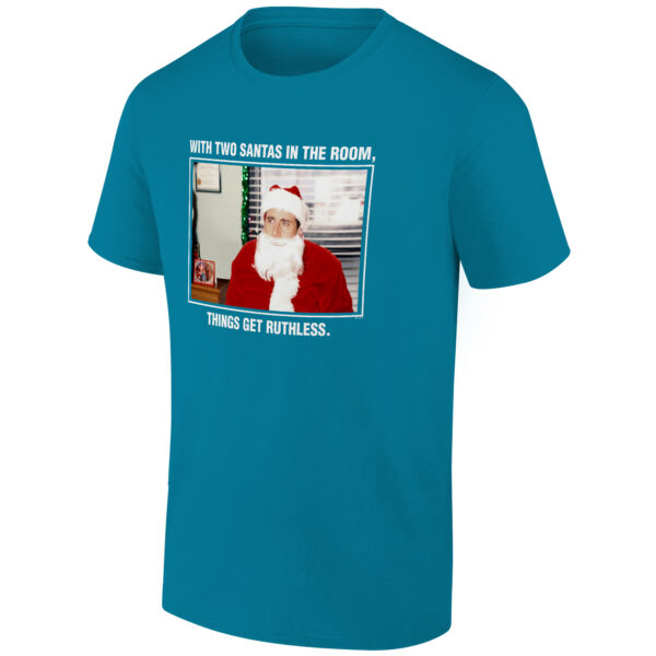 Men's Ripple Junction Turquoise The Office Santa Quote Holiday Graphic T-Shirt - Image 8