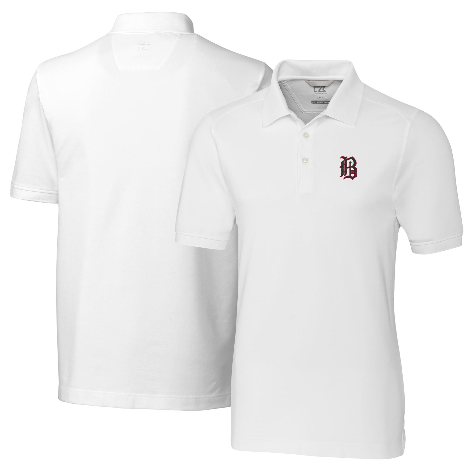 Men's Cutter & Buck White Birmingham Barons Big & Tall DryTec Advantage Tri-Blend Pique Polo