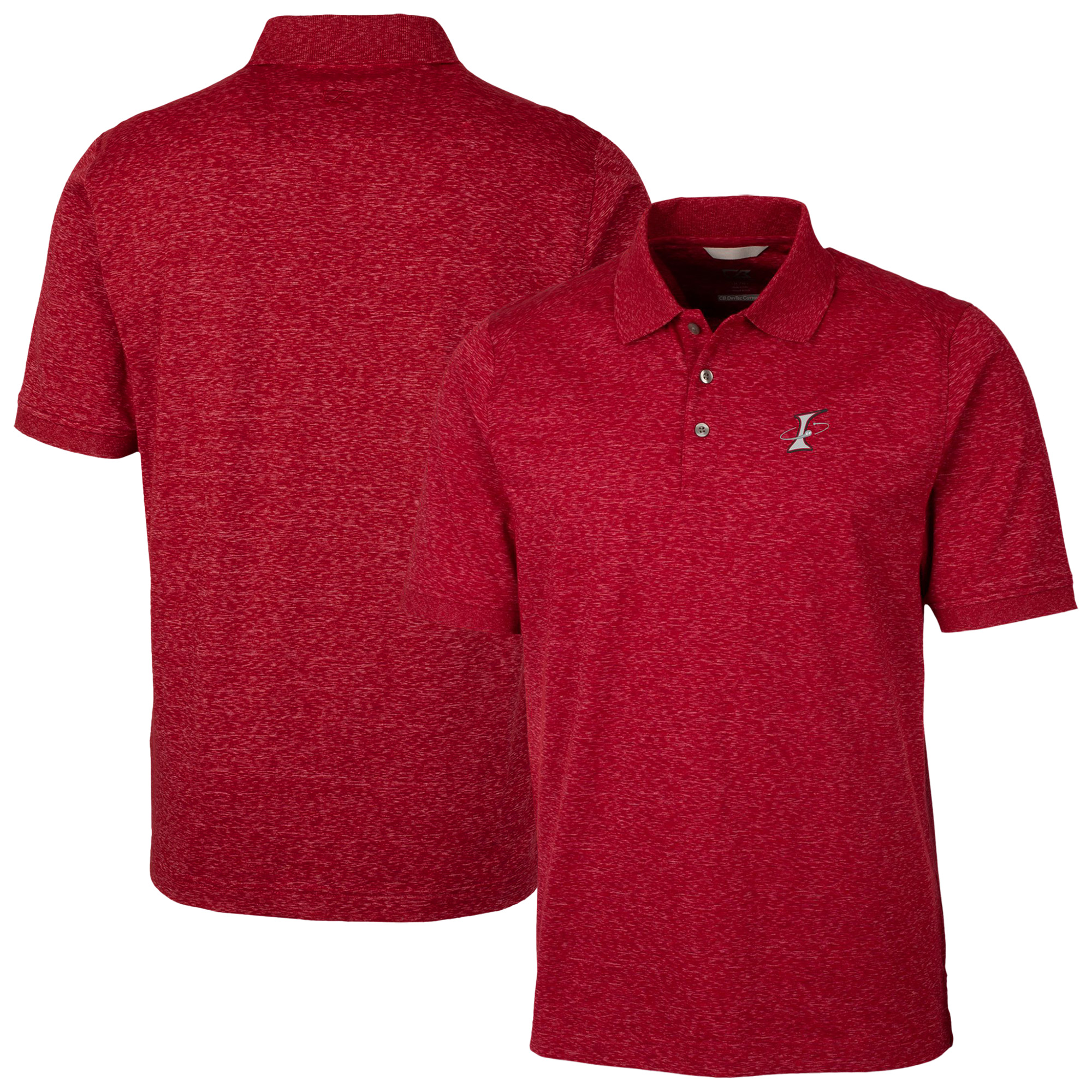 Men's Cutter & Buck Red Albuquerque Isotopes Big & Tall DryTec Advantage Tri-Blend Space Dye Polo